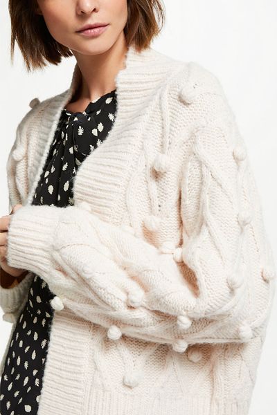 Bobble Cardigan, Natural