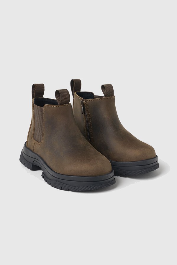 Leather Ankle Boots With Gores from Zara
