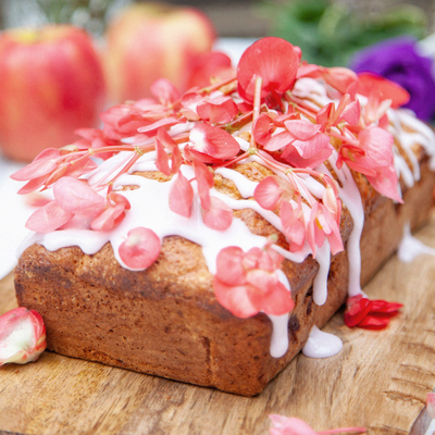 Pink Lady Apple Blossom Loaf Cake