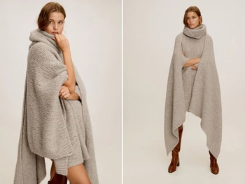 Organic Wool-Blend Cape