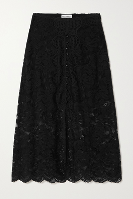 Scalloped Lace Midi Skirt from Paco Robanne