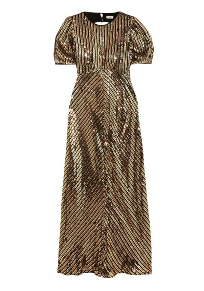 Gold Sequin MidiDress from Rixo