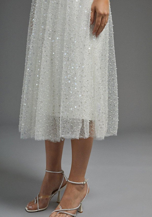 Embellished Overlay Skirt