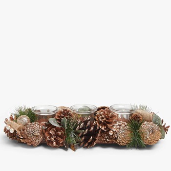 Renaissance Pine Cone 3 Tealight Holder