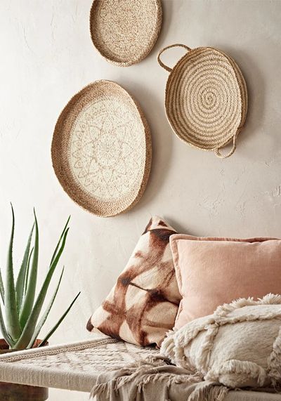 Small White Spiral Wall Basket