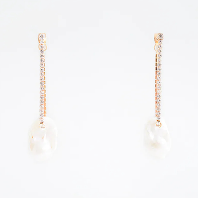 Pearl Chain Earrings from Zara