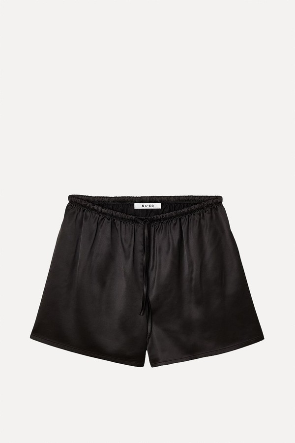 Satin Loose High Waist Shorts from NA-KD