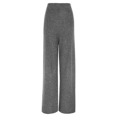 Grey Wool And Cashmere Blend Trousers from Izaak Azanei