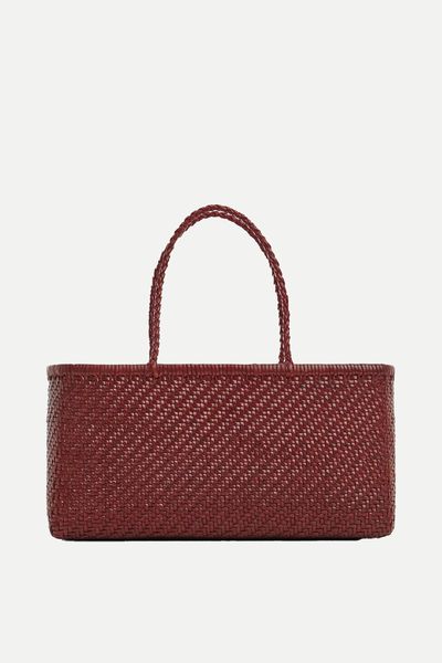 Braided Leather Bag from Mango