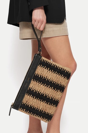 Raffia Stripe Pouch, £45 (was £65) | Jigsaw