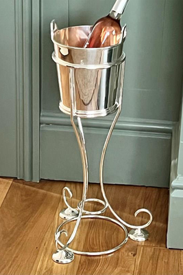 Old Hotelware Silver Plated Champagne Ice Bucket & Stand from The Vintage Entertainer