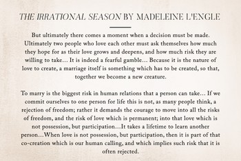 The Irrational Season by Madeleine L'Engle