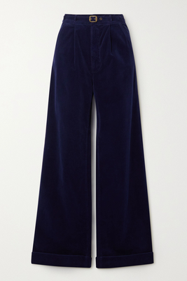 The Big League High-Rise Wide-Leg Corduroy Pants from Mother