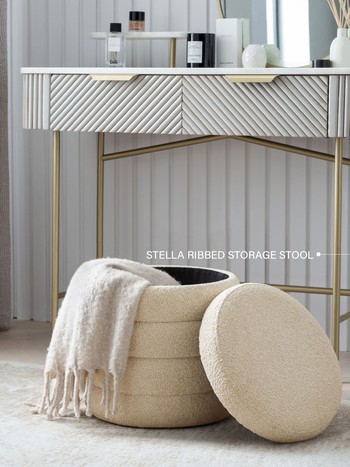 Stella Ribbed Storage Stool