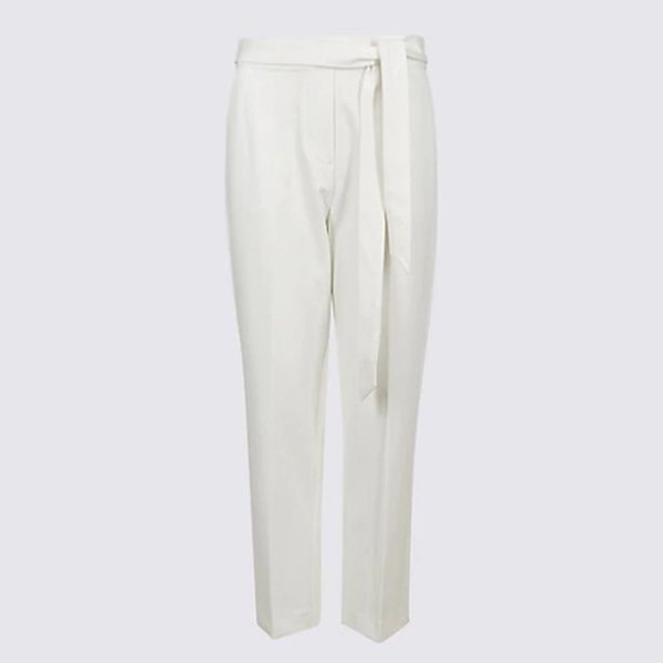 Belted Straight Leg Trousers