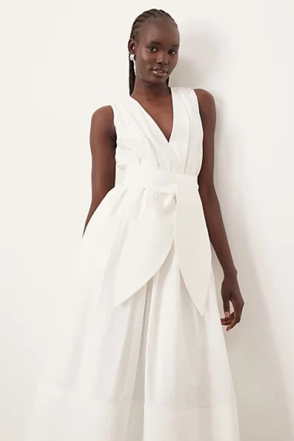 Textured Midi Dress With V Front from Arrange