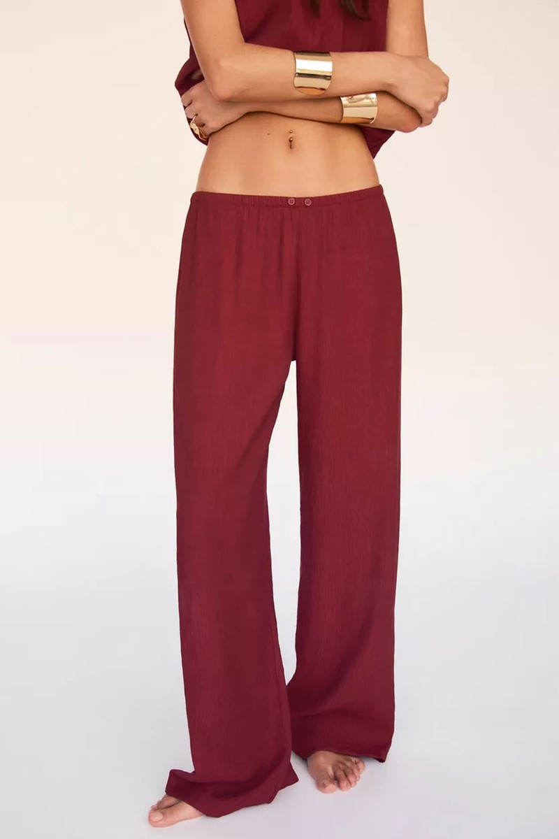 Rustic Pyjama-Style Trousers from Pull & Bear