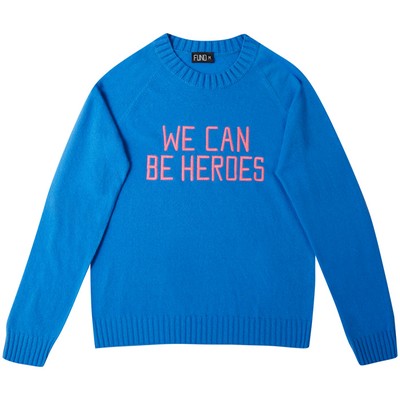 Bespoke Embroidered We Can Be Heroes Jumper