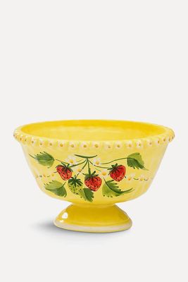 Strawberry Fields Graphic-Print Ceramic Fruit Bowl  from Anna + Nina