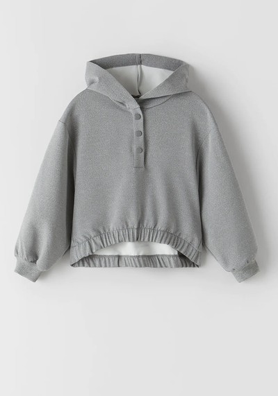 Sporty Cropped Hoodie from Zara