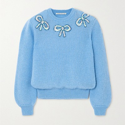 Sequin Embellished Mohair-Blend Sweater from Alessandra Rich