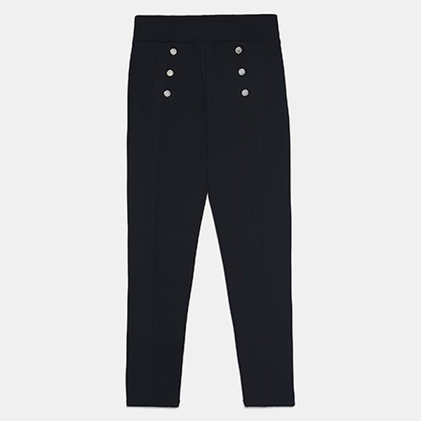 Leggings With Gold Buttons from Zara