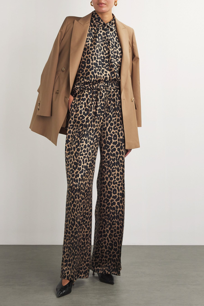 Silk Leopard Print Trousers from Max Mara