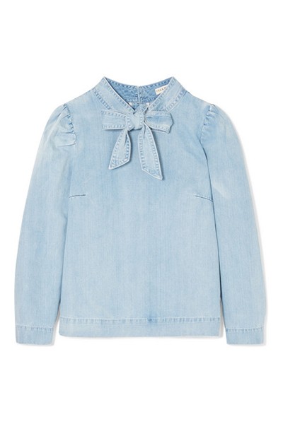 Bow Denim Blouse from Ulla Johnson