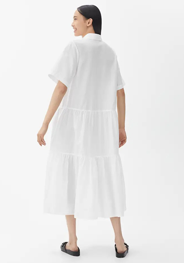 Cotton Lyocell Tier Dress