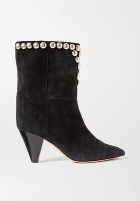 Lunee Studded Suede Ankle Boots from Isabel Marant
