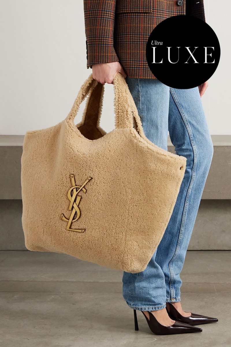 Icare Extra Large Embellished Shearling Tote from SAINT LAURENT