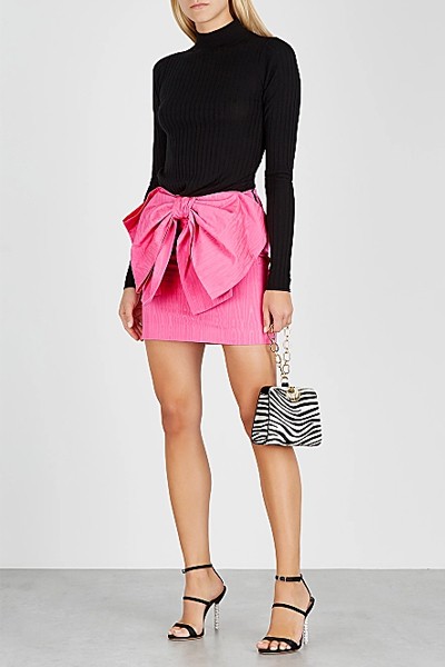 Embellished Moiré Mini Skirt from MSGM