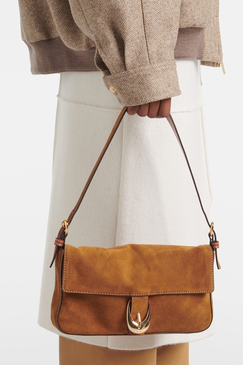 Harlow Suede Shoulder Bag from Staud