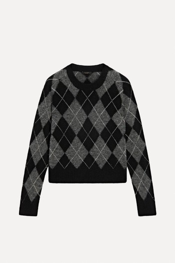 Argyle Crew Neck Sweater from Massimo Dutti