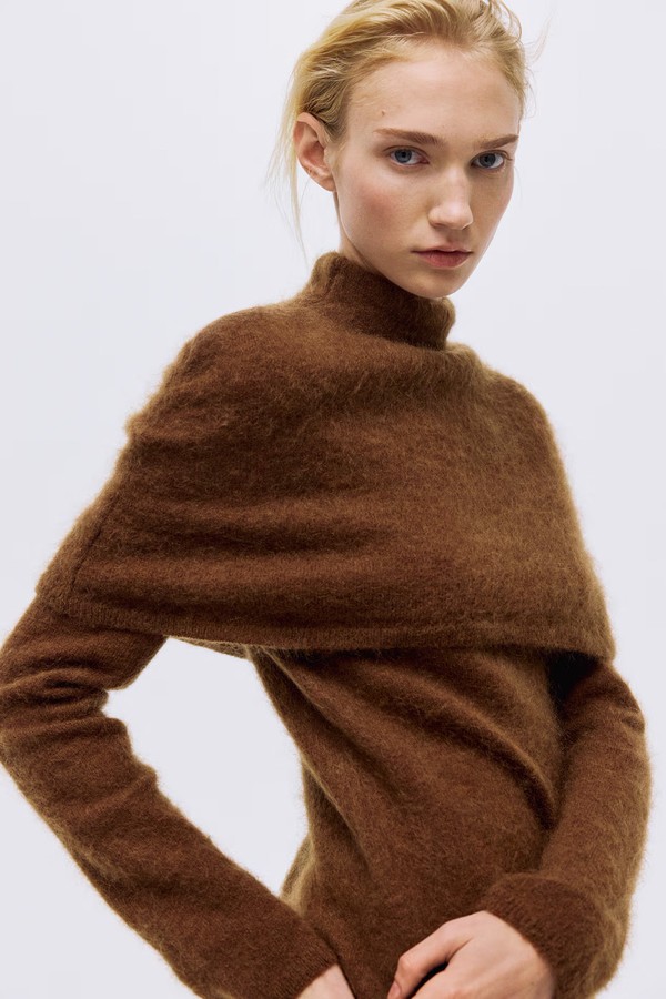 Mohair-Blend Turtleneck Top from H&M