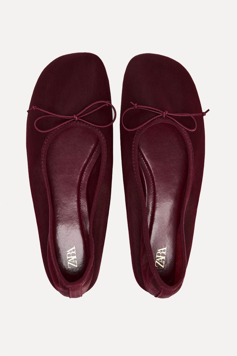 Mesh Ballet Flats from Zara