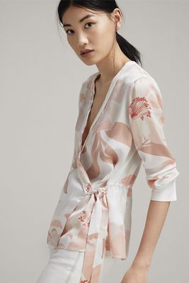 Floral Wrap Blouse from Massimo Dutti
