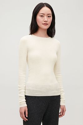 Ribbed Fine Knit Cashmere Top from Cos