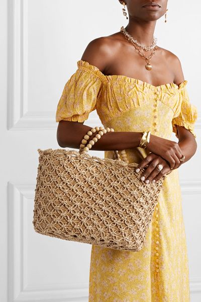 Macramé & Beaded Tote from Kayu