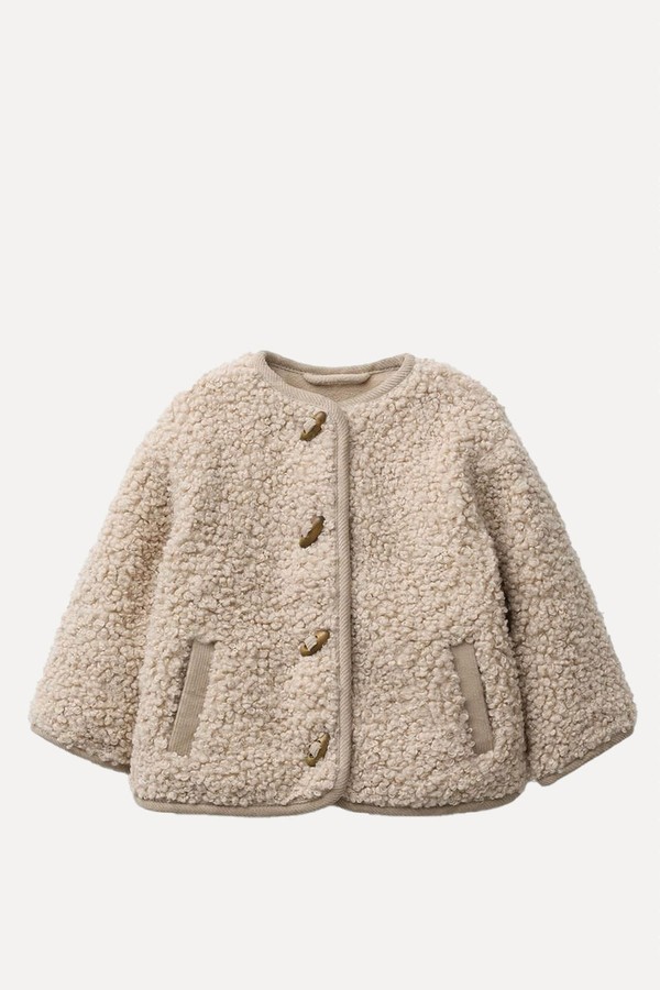 Faux Shearling Toggle Jacket from Zara