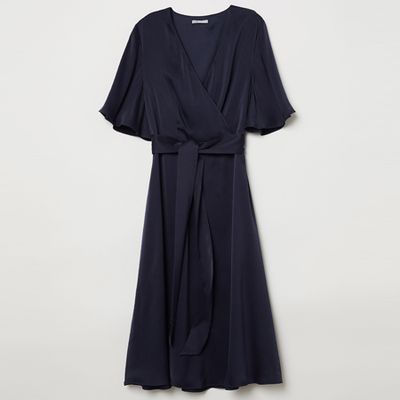 V-Neck Silk Dress from H&M