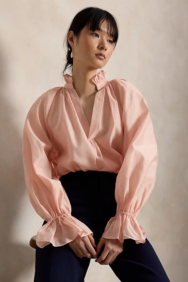 Cotton-Silk Organdy Shirt
