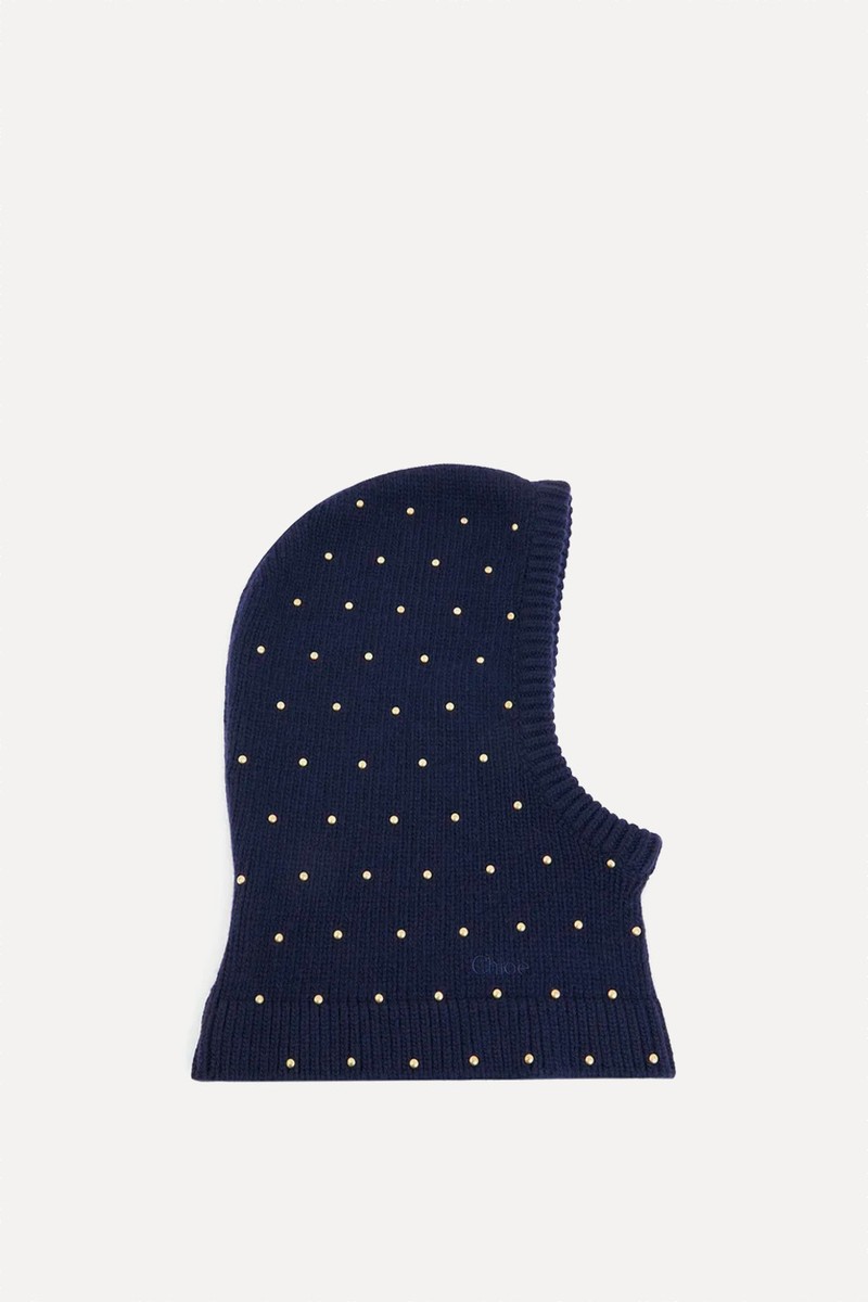 Cabochon Knit Balaclava In Wool & Cashmere from Chloé