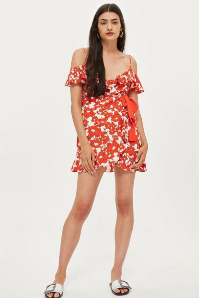 Poppy Ruffle Mini Dress from Topshop