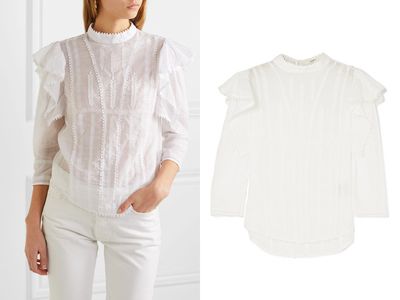 Anny Embroidered Cotton-Voile Blouse from Isabel Marant Etoile
