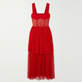 Tiered Polka Dot Tulle Cady Gown, £1,435 | Rasario