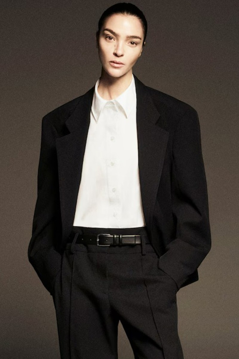 Oversized Exaggerated-Shoulder Blazer from COS