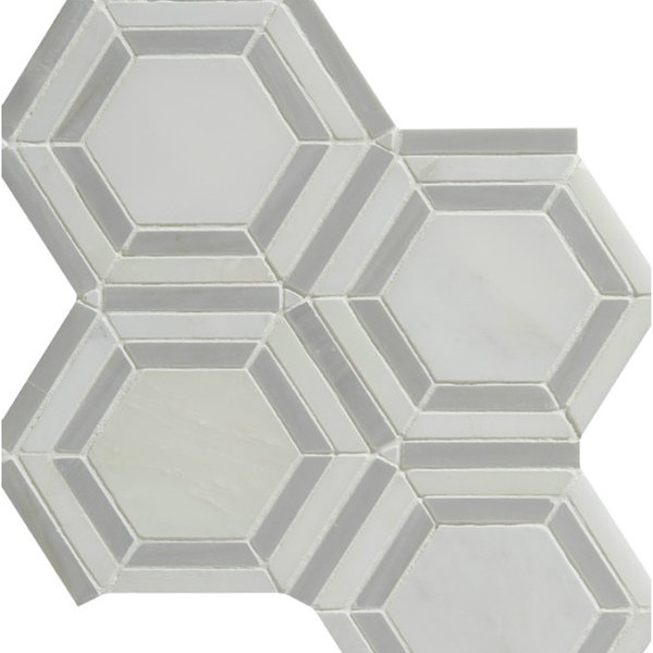 Florence Hexagon Marble Mosaic