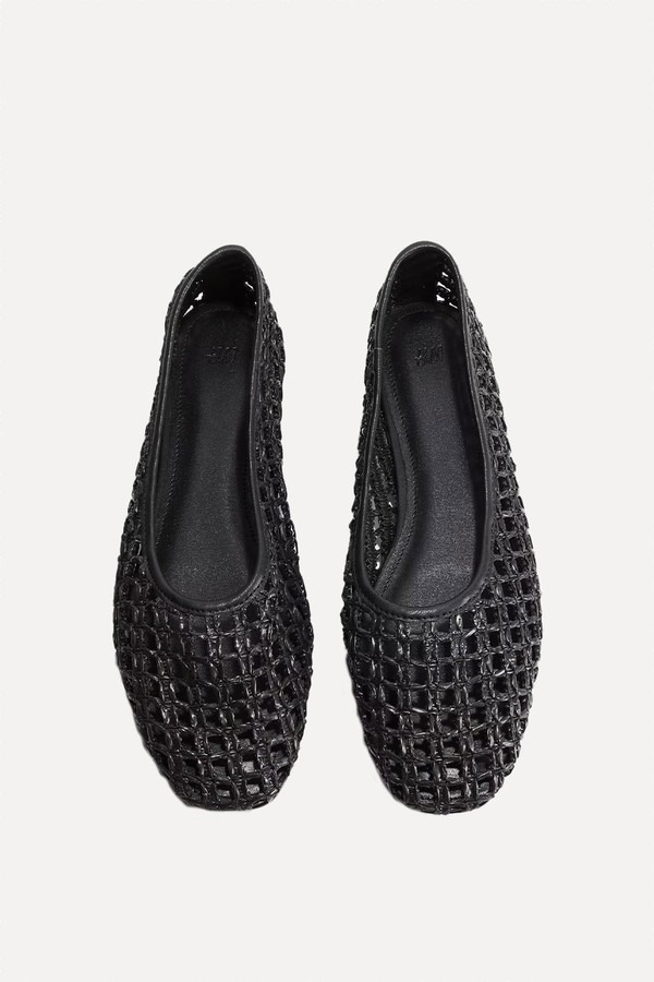 Straw Ballet Flats