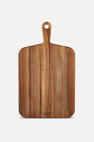 Barkway Acacia Wooden Chopping Board with Handle from Cole & Mason